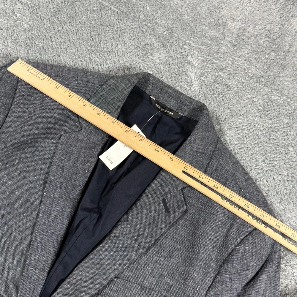 Banana Republic Tailored Slim Fit Linen‎ Cotton Blazer Jacket Grey 42 NEW $180